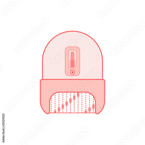Epilator isolated. Epilation of hair. Body hygiene. Cosmetic procedure. Vector illustration