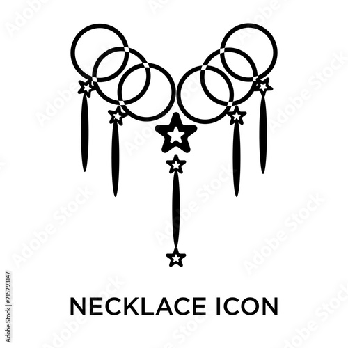 necklace icon isolated on white background. Simple and editable necklace icons. Modern icon vector illustration.