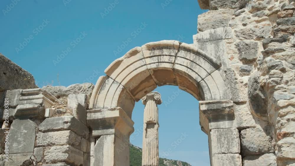 The ancient Greek ruins with remains in Turkey The ancient Greek ruins with remains in Turkey