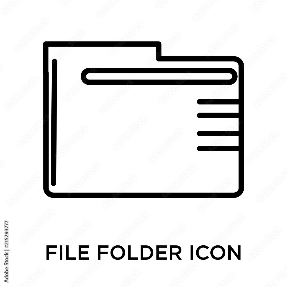 file folder icon isolated on white background. Simple and editable file ...