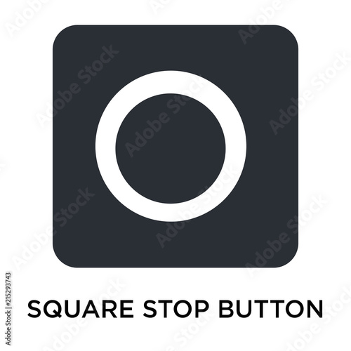 square stop button icon isolated on white background. Simple and editable square stop button icons. Modern icon vector illustration.