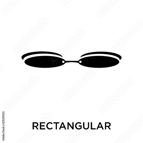 rectangular eyeglass frame icon isolated on white background. Simple and editable rectangular eyeglass frame icons. Modern icon vector illustration.