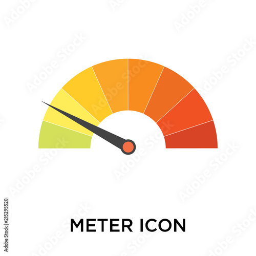 meter icons isolated on white background. Modern and editable meter icon. Simple icon vector illustration.