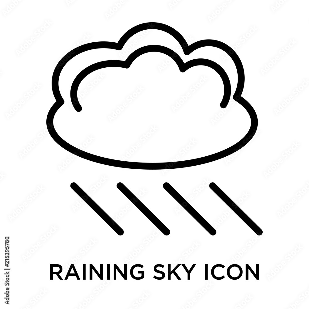 raining sky icon isolated on white background. Simple and editable raining sky icons. Modern icon vector illustration. raining sky icon isolated on white background. Simple and editable raining sky icons. Modern icon vector illustration.