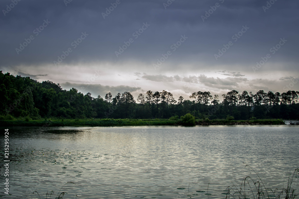 Landscape with cloudy skies