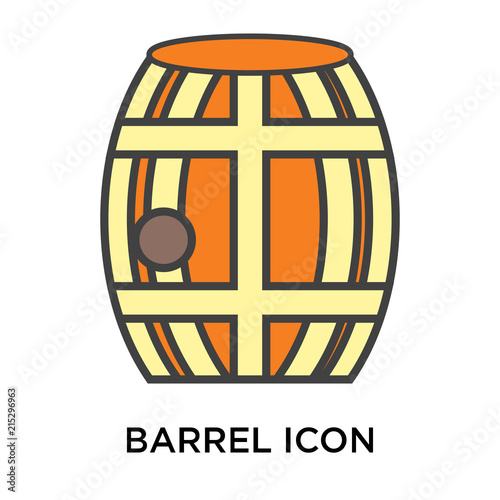 barrel icon isolated on white background. Modern and editable barrel icon. Simple icons vector illustration.