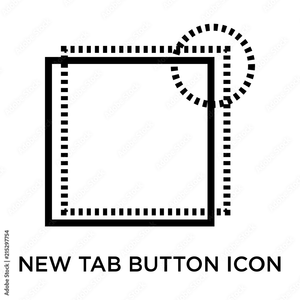 new tab button icon isolated on white background. Simple and editable new tab button icons. Modern icon vector illustration. new tab button icon isolated on white background. Simple and editable new tab button icons. Modern icon vector illustration.