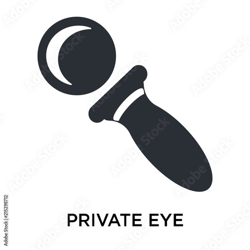 private eye magnifying glass icon isolated on white background. Simple and editable private eye magnifying glass icons. Modern icon vector illustration.