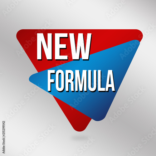 New formula sign or labelfor business promotion