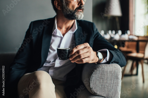 Man Drinking Coffee photo