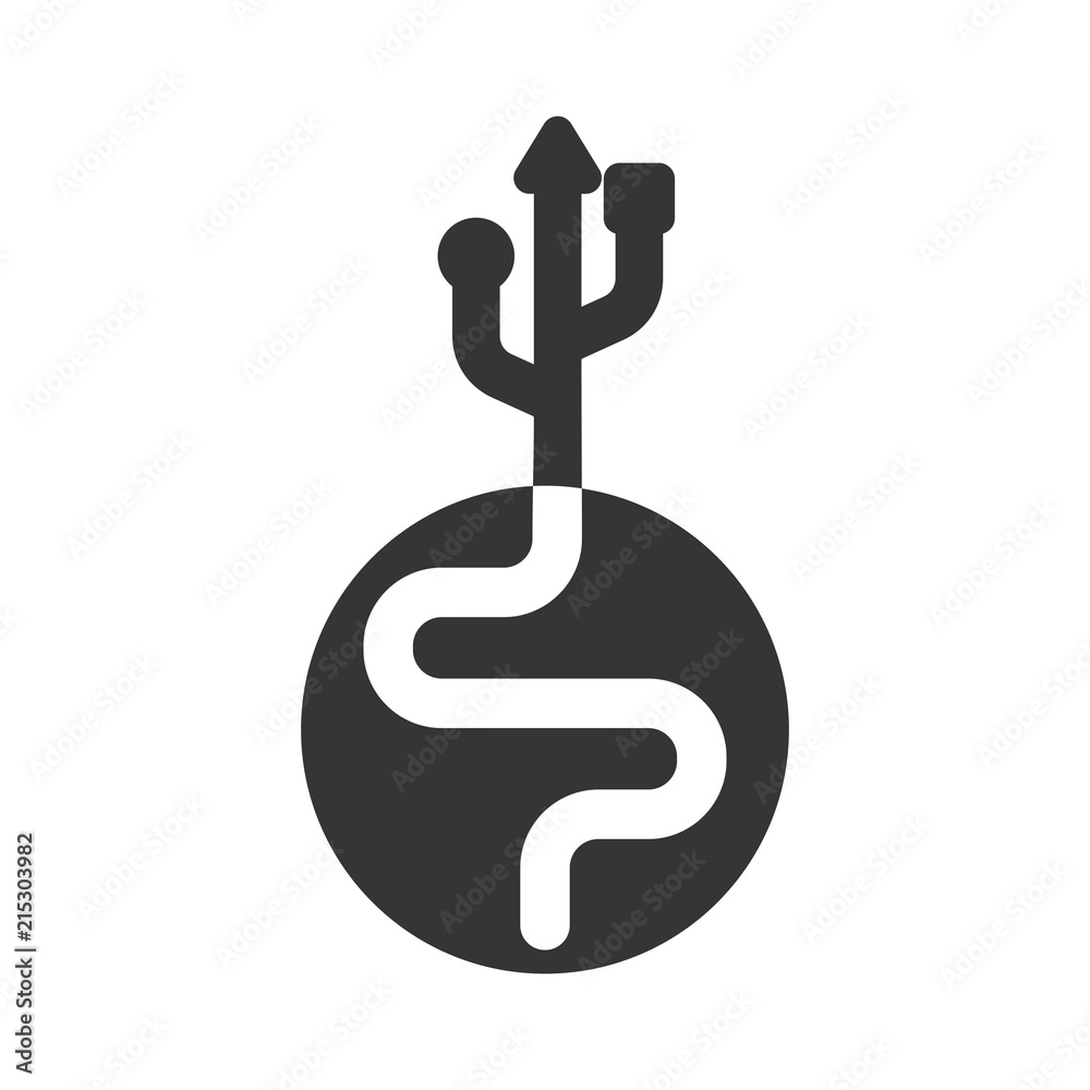 usb logo. connector icon. network symbol. vector eps 08. usb logo. connector icon. network symbol. vector eps 08.