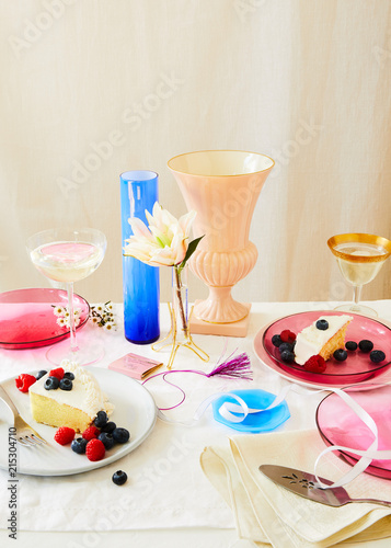 Party Table with Cake