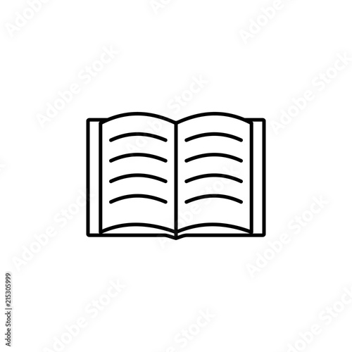 open book. Element of education icon for mobile concept and web apps. Thin line open book can be used for web and mobile