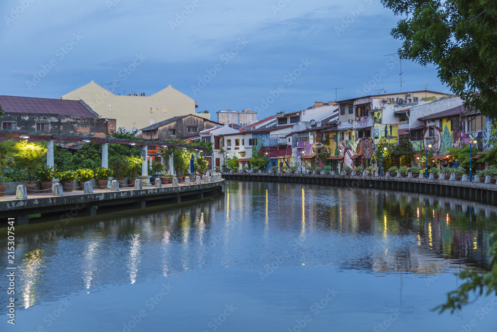 Malacca Malaysia water canal.