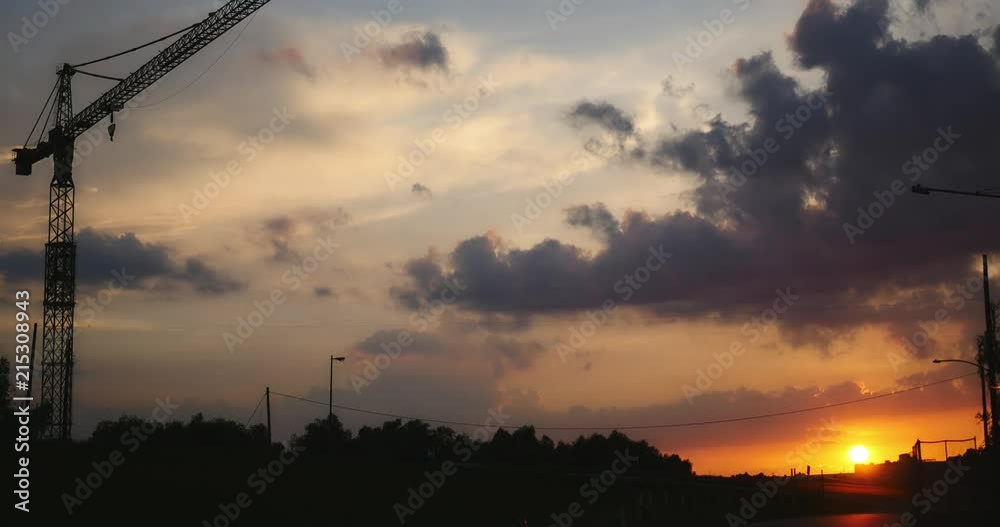 Sun sets on the New Orleans levees, static shot Sun sets on the New Orleans levees, static shot