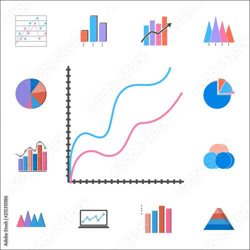 comparative chart icon. Detailed set of Charts & Diagramms icons. Premium quality graphic design sign. One of the collection icons for websites, web design, mobile app