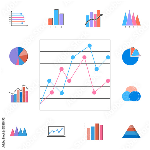 comparative point chart icon. Detailed set of Charts & Diagramms icons. Premium quality graphic design sign. One of the collection icons for websites, web design, mobile app