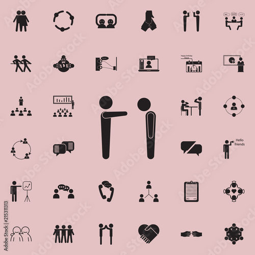 account for misconduct icon. Detailed set of Conversation and Friendship icons. Premium quality graphic design sign. One of the collection icons for websites, web design, mobile