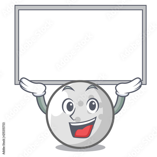 Up board golf ball character cartoon