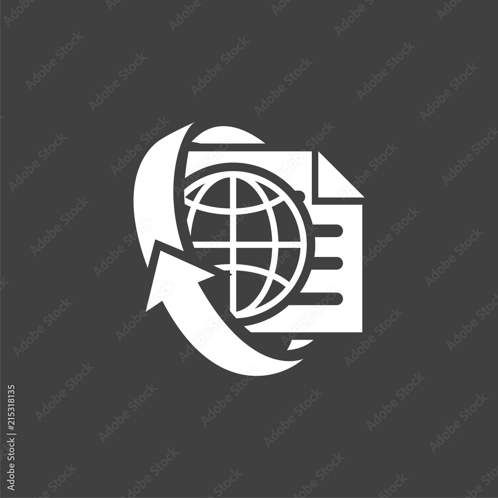 globe page logo vector icon, globe page vector template globe page logo vector icon, globe page vector template
