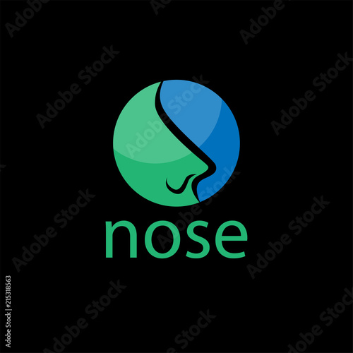 nose abstract logo vector element. nose logo template