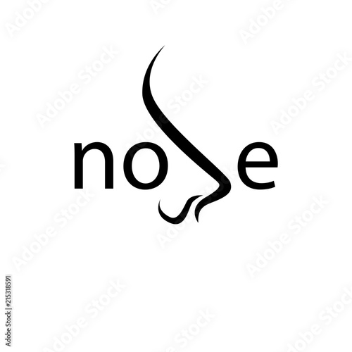 nose logo vector element. nose logotype