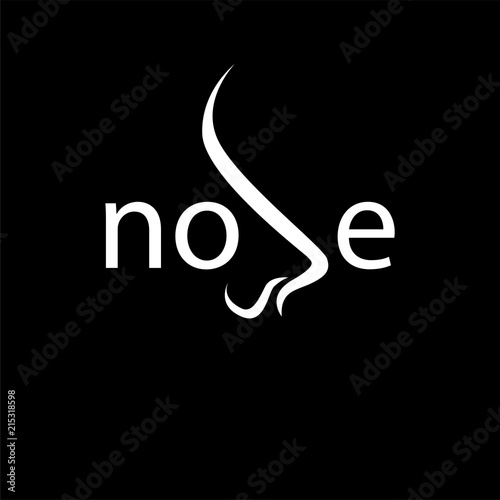 nose logo vector element. nose logotype