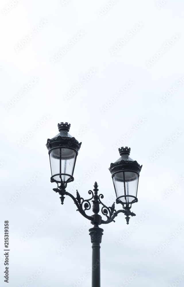 retro style old street lamp