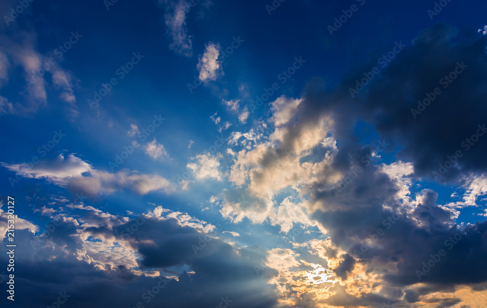 blue sky and white cloud . blue sky and white cloud .