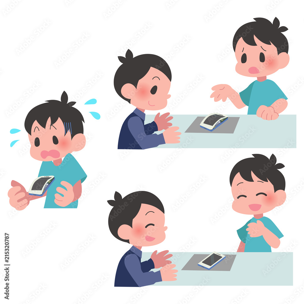 スマートフォン　バッテリー　膨張　修理　男性