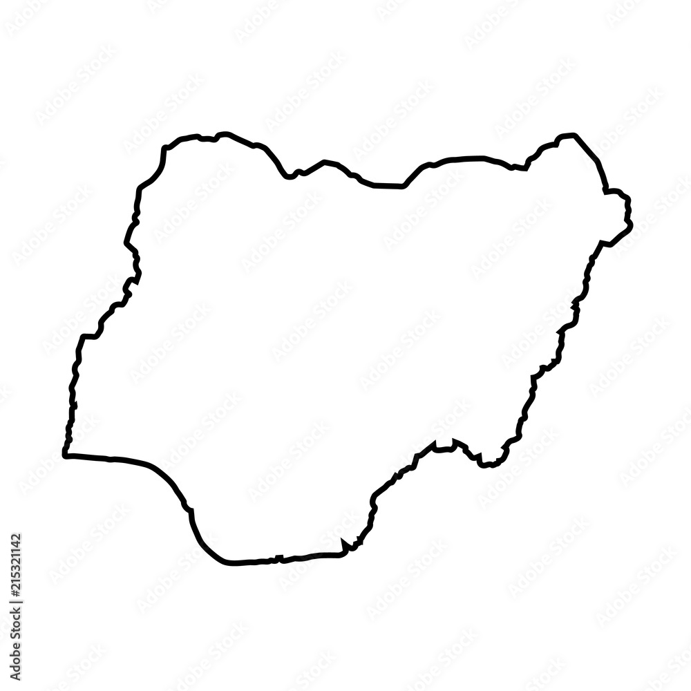 map of Nigeria. vector illustration