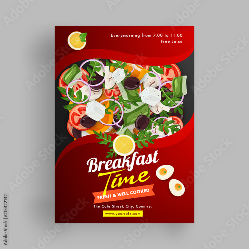 Template or flyer design for food corners and restaurant.