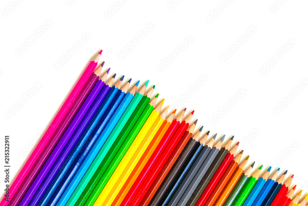 Isolated studio shot. pencil color with clipping path by pen tool Isolated studio shot. pencil color with clipping path by pen tool