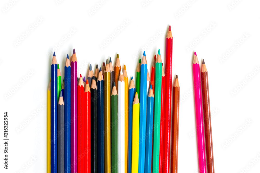 Isolated studio shot. pencil color with clipping path by pen tool Isolated studio shot. pencil color with clipping path by pen tool