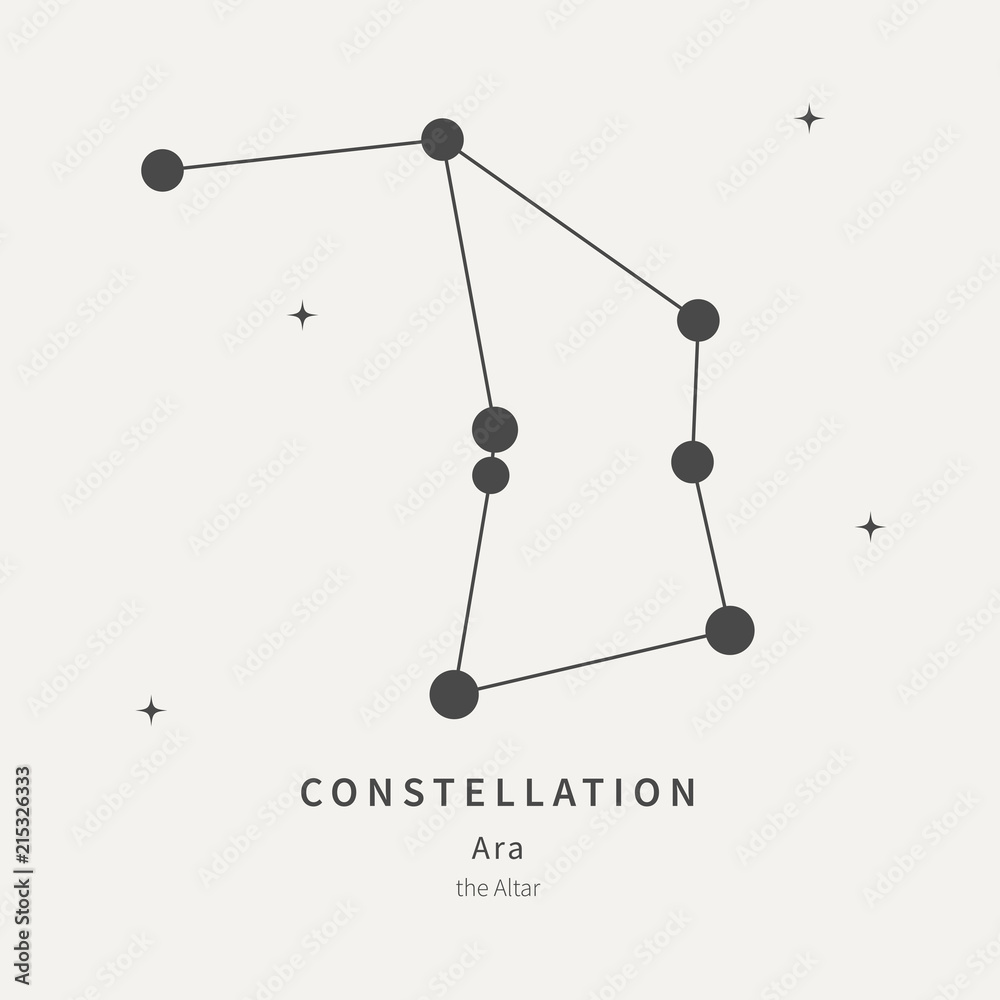 The Constellation Of Ara. The Altar - linear icon. Vector illustration of  the concept of astronomy. Stock-Vektorgrafik | Adobe Stock