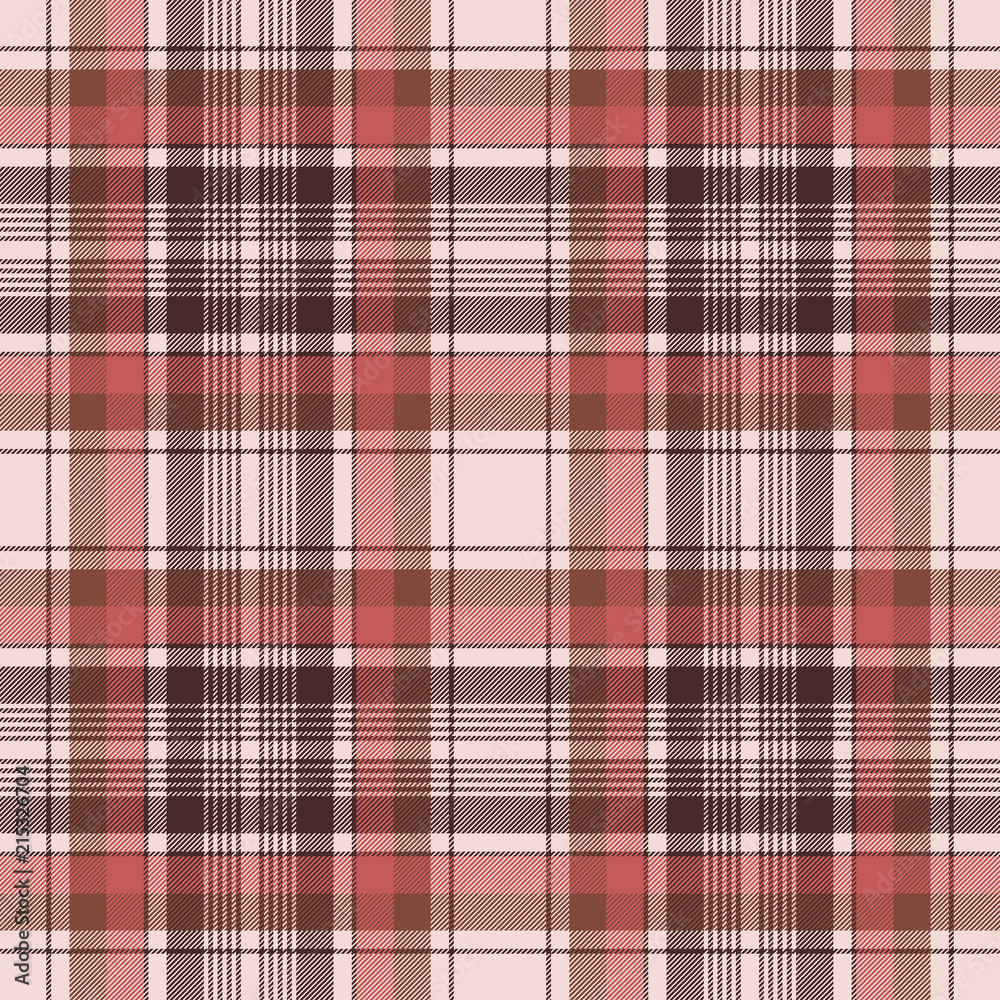 Brown traditional plaid fabric texture seamless pattern Brown traditional plaid fabric texture seamless pattern