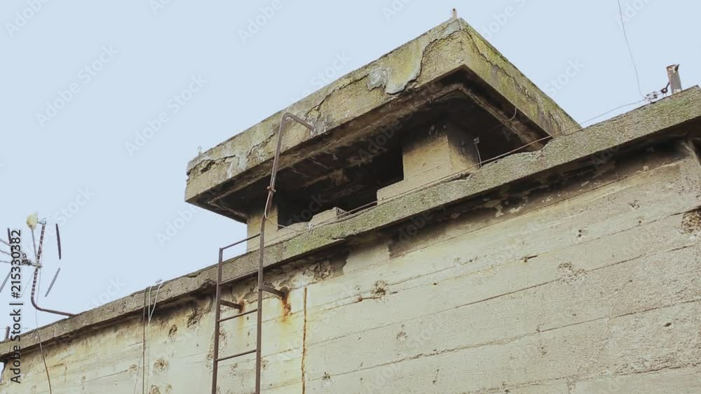 Turret from which air gunfire was carried out during military operations in Poland in Gdansk Turret from which air gunfire was carried out during military operations in Poland in Gdansk