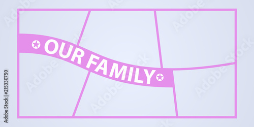 Collage of photo frames vector illustration