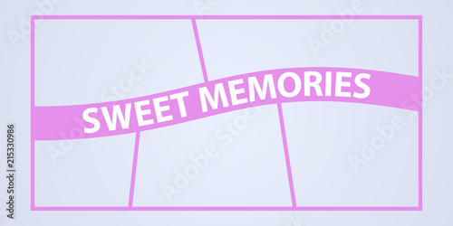 Collage of photo frames vector illustration