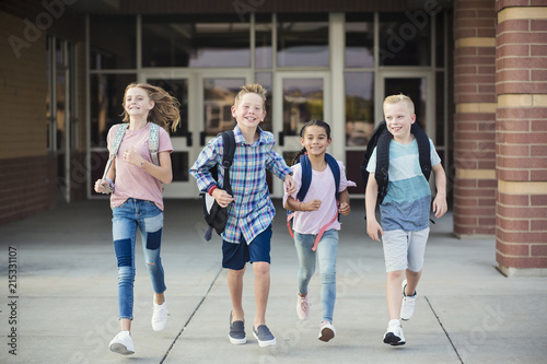 Group Of School Kids Running As They Leave Elementary School At The End Of Day Going Home From School Happy And Excited Back To School Photo Stock Photo Adobe Stock Group Of School Kids Running As They Leave Elementary School At The End Of Day Going Home From School Happy And Excited Back To School Photo Stock Photo Adobe Stock