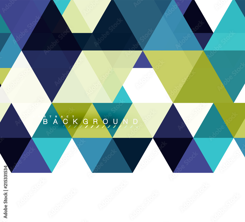 Multicolored triangles abstract background, mosaic tiles concept Multicolored triangles abstract background, mosaic tiles concept