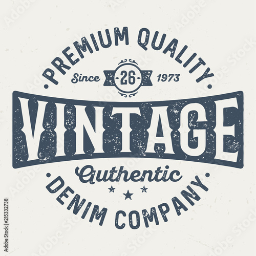 Premium Quality Denim Company - Vintage Tee Design For Printing