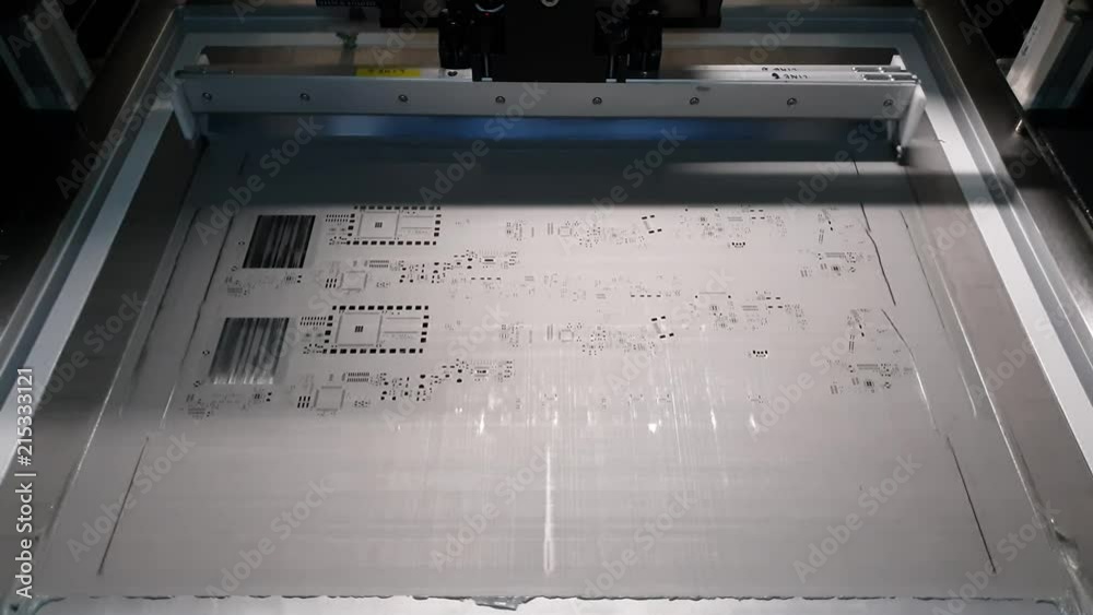 Solder paste printing on PCB