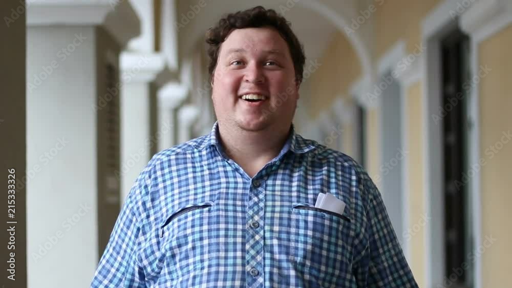 portrait of a happy fat man portrait of a happy fat man