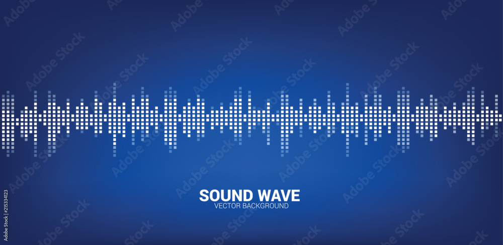Sound wave Music Equalizer background, audio visual signal