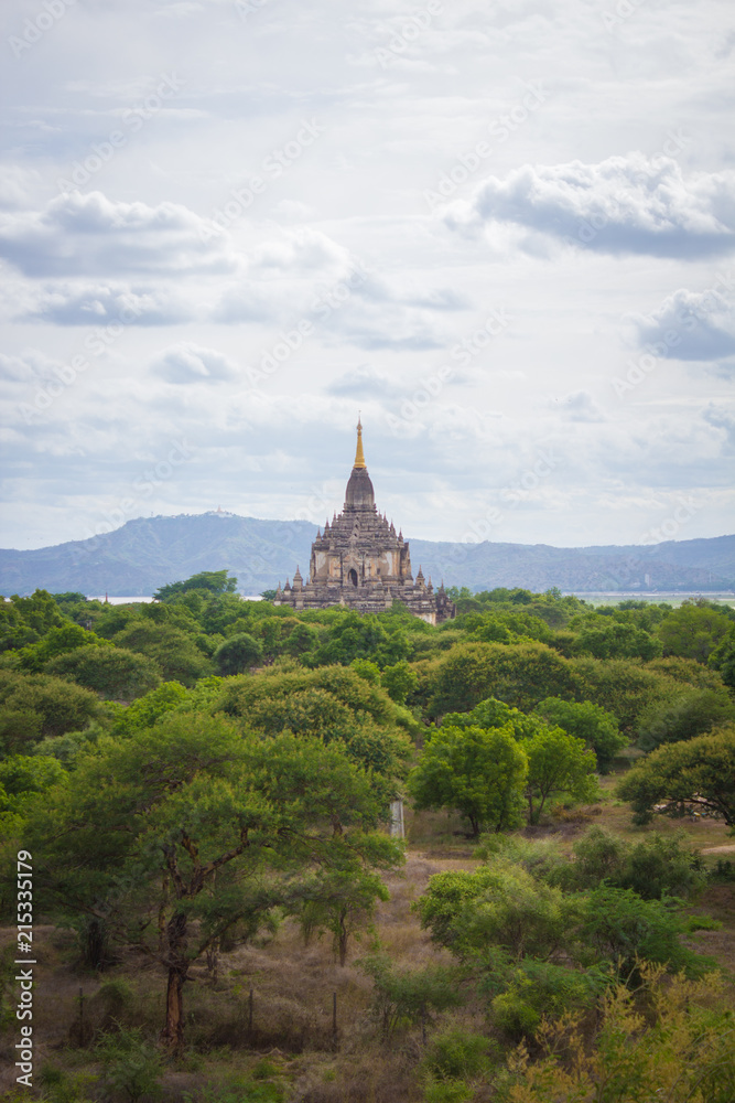Burmese style Pagoda from the distance