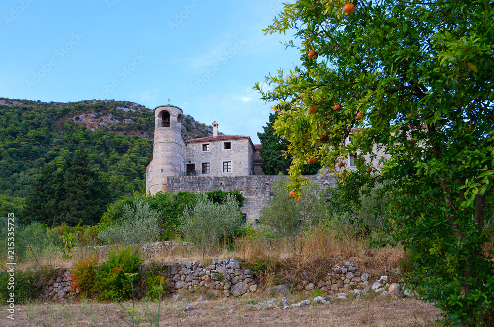 Fototapeta premium Monastery Podmaine, or Podostrog, Budva, Montenegro