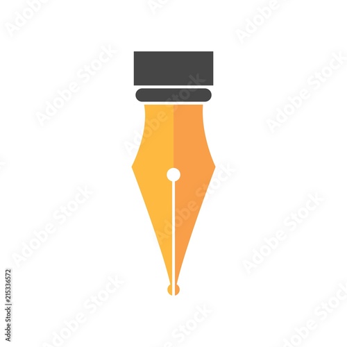 Fountain pen closeup icon