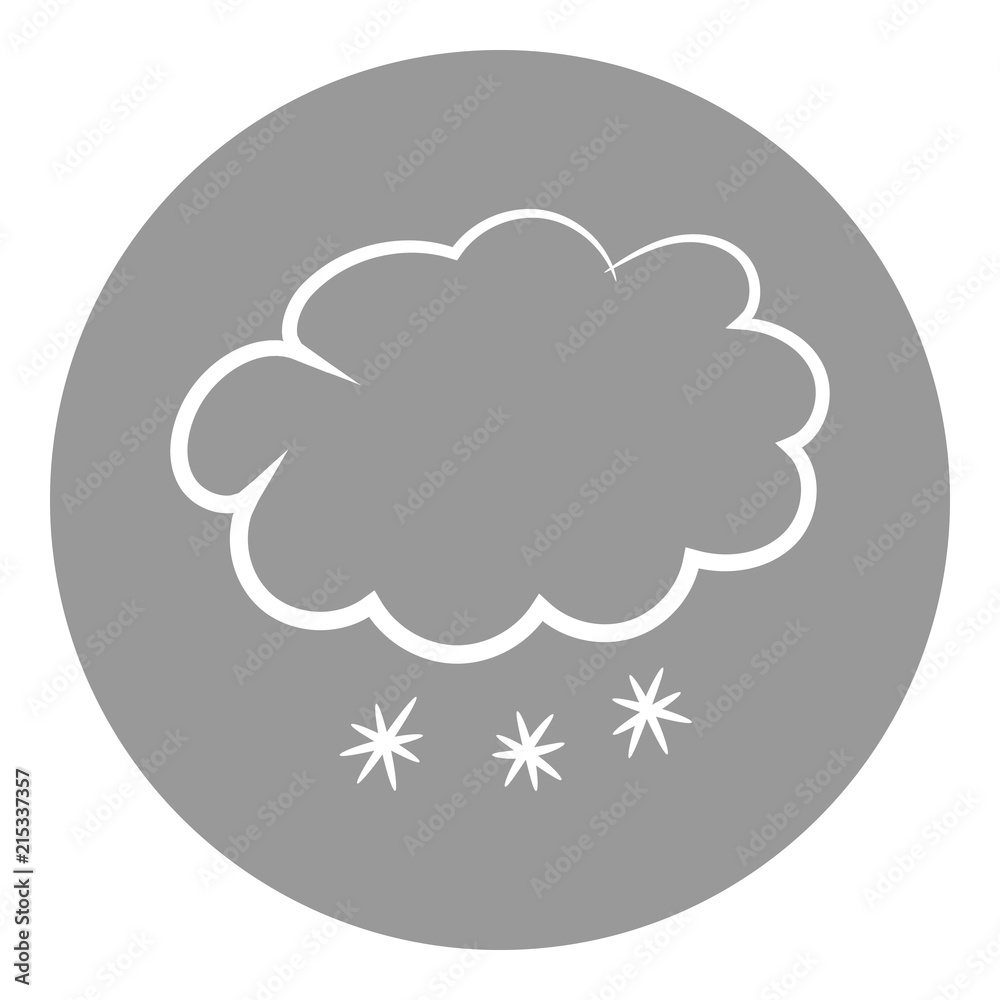 Cloud and snowflakes. Weather icon. Vector. Cloud and snowflakes. Weather icon. Vector.