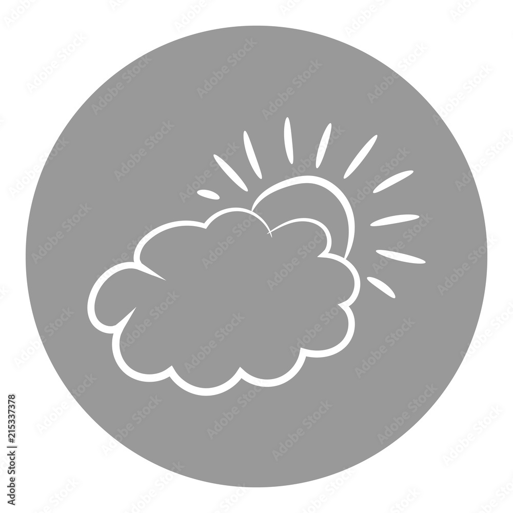 Cloud and sun. Weather icon. Vector. Cloud and sun. Weather icon. Vector.